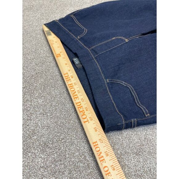 a.n.a a new approach womens pull on jeans sz Large dark wash stretch denim - Picture 8 of 12